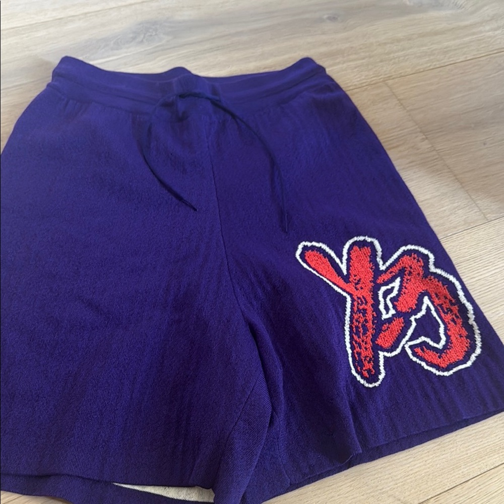 Y-3 Logo Print Knit Shorts